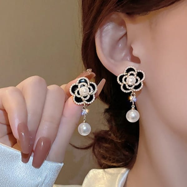 p earrings flower with pearl drop juju joy 217111 m