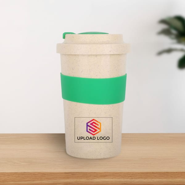 Eco-Friendly Wheat Straw Cup - Personalized - Cream