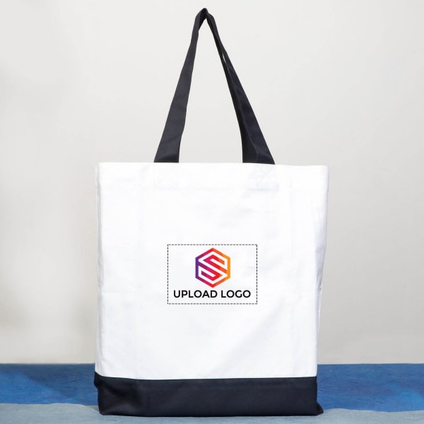 Ecofriendly Dual Tone Tote Bag - Customized With Logo