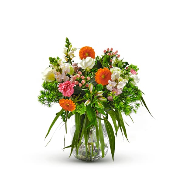 Ecological bouquet with vase