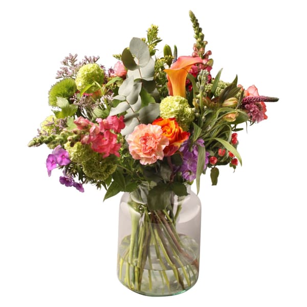 Ecological bouquet with vase