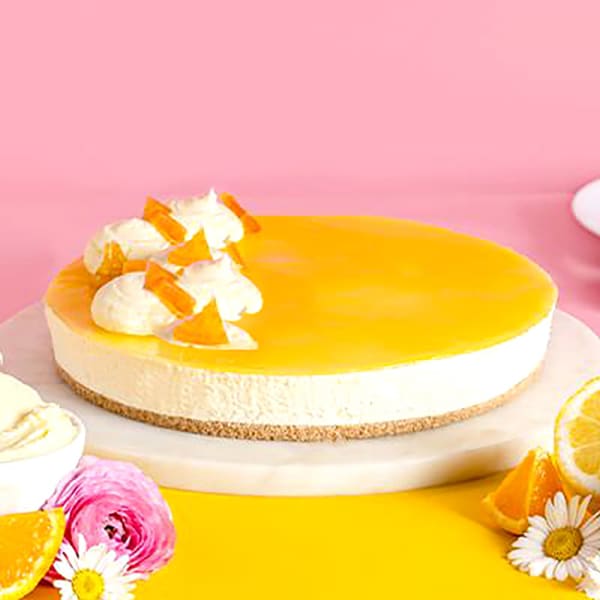 Eggless Lemon Cheesecake