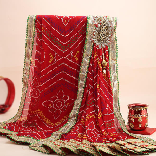 Elegance in Red Karwa Chauth Gift Set