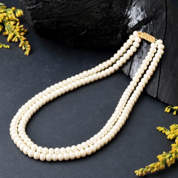 Elegant 2-Line Pearl Necklace