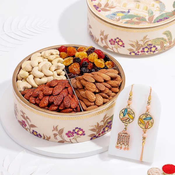 Elegant Bhaiya Bhabhi Rakhi And Delights Combo