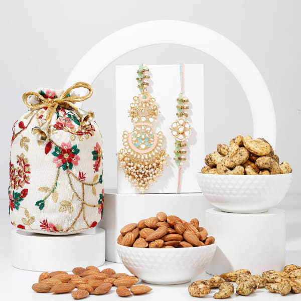 Elegant Bhaiya Bhabhi Rakhi And Nutritious Treats