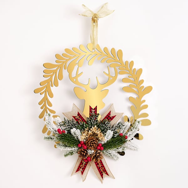 Elegant Handcrafted Metal Christmas Wreath