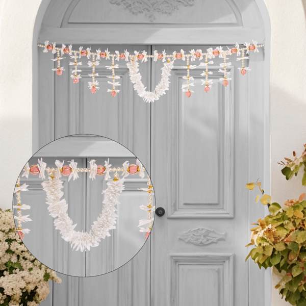 Elegant Pearl Floral Toran For Diwali