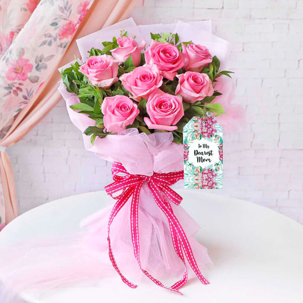 Elegant Pink Rose Bouquet for Mother's Day
