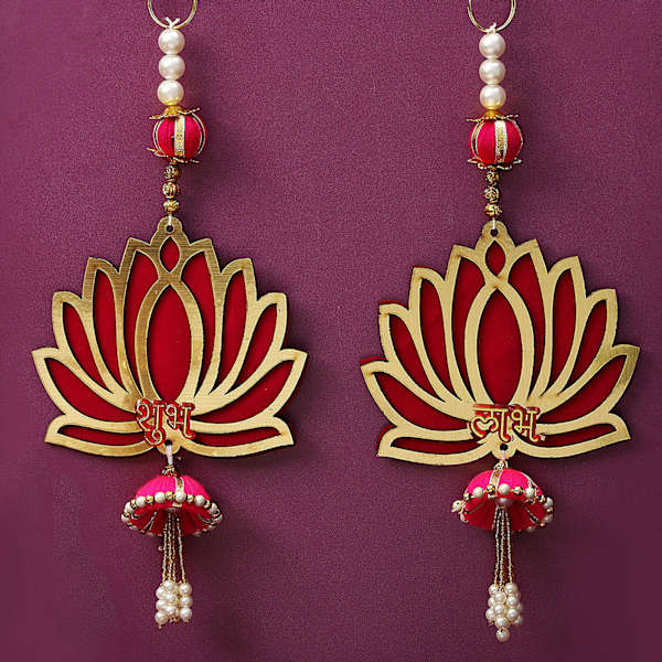 Elegant Shubh Labh Lotus Toran