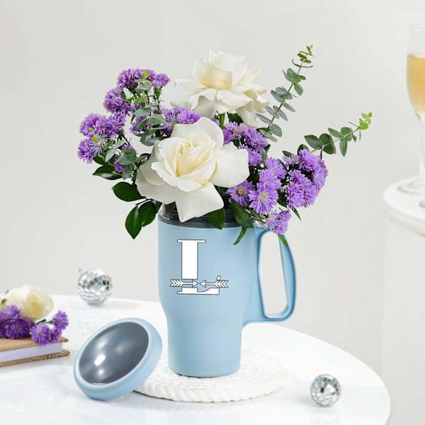 Elegant Valentine's Day Flask Arrangement