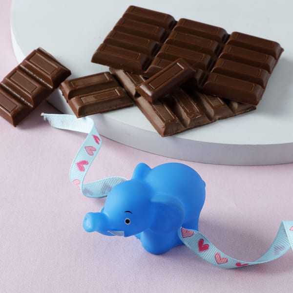 Elephant Kids Rakhi With Chocolates