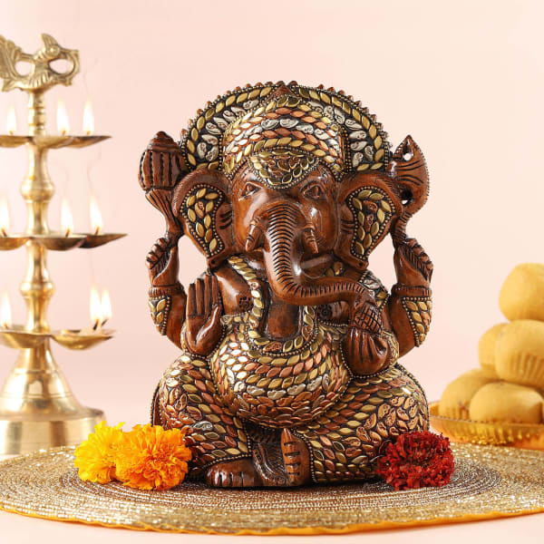 Embellished Ganesha Idol