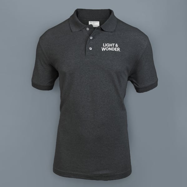 Embroidered Classic Polo T-shirt for Men (Charcoal Grey)