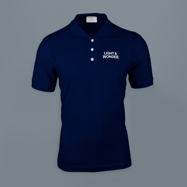 Embroidered Classic Polo T-shirt for Men (Navy Blue)