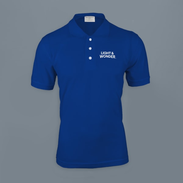 Embroidered Classic Polo T-shirt for Men (Royal Blue)