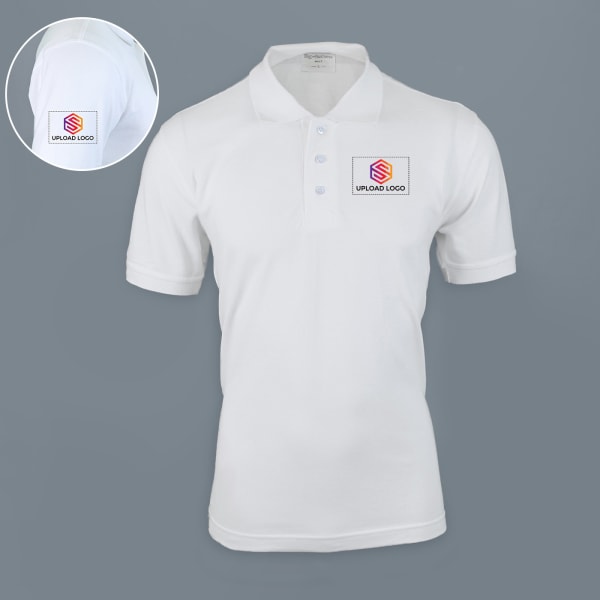 Embroidered Classic Polo T-shirt for Men (White)