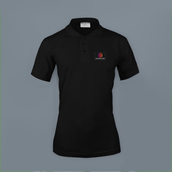 Embroidered Classy Polo T-shirt for Women (Black)