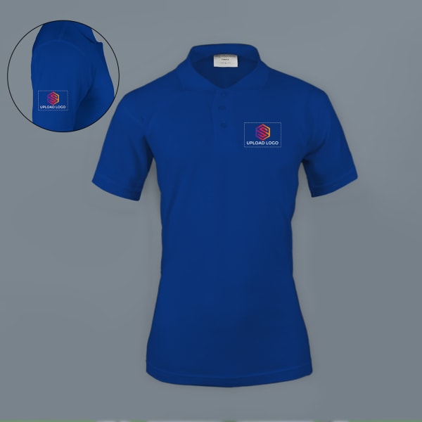 Embroidered Classy Polo T-shirt for Women (Roayl Blue)