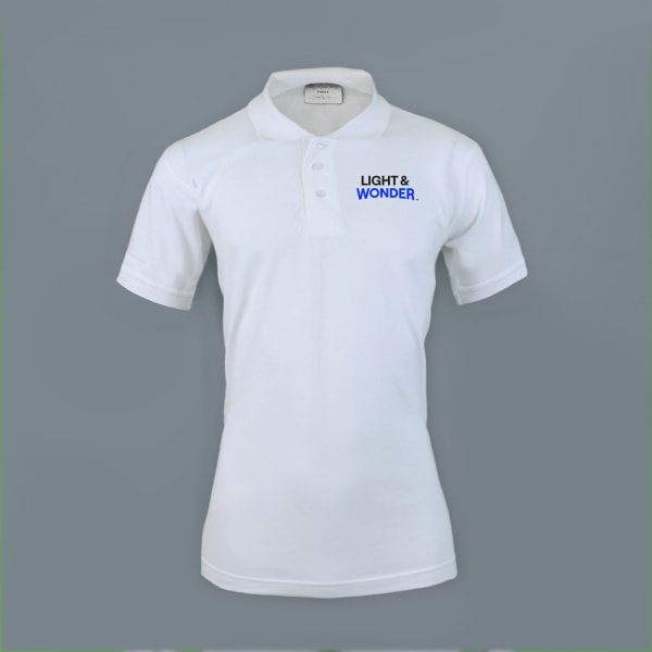 Embroidered Classy Polo T-shirt for Women (White)