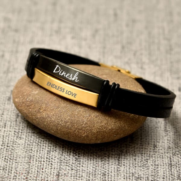 Endless Love Personalized Leather Bracelet Gift Send Jewellery Endless Love Personalized Leather