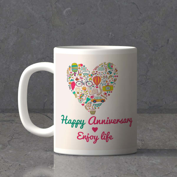 Enjoy Life Personalized Anniversary Mug