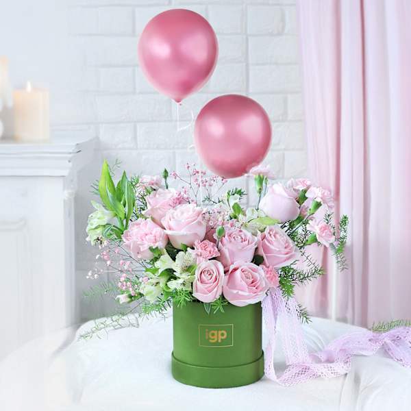 Enticing Florals And Balloons