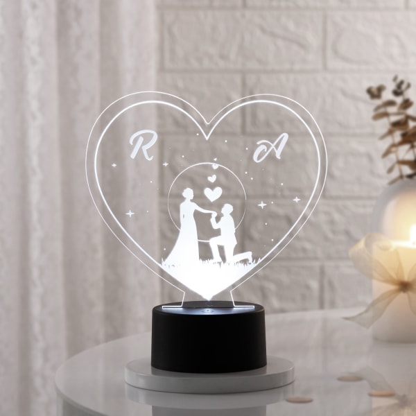 Evergreen Love Personalized LED Lamp