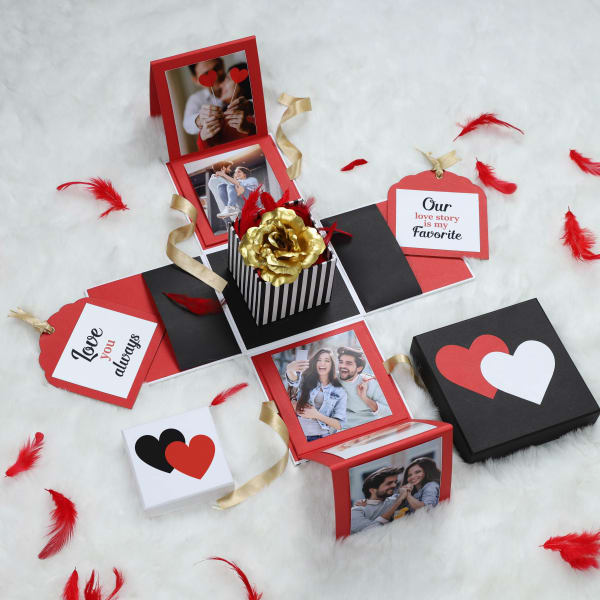 Everlasting Rose In Personalized Exploding Box
