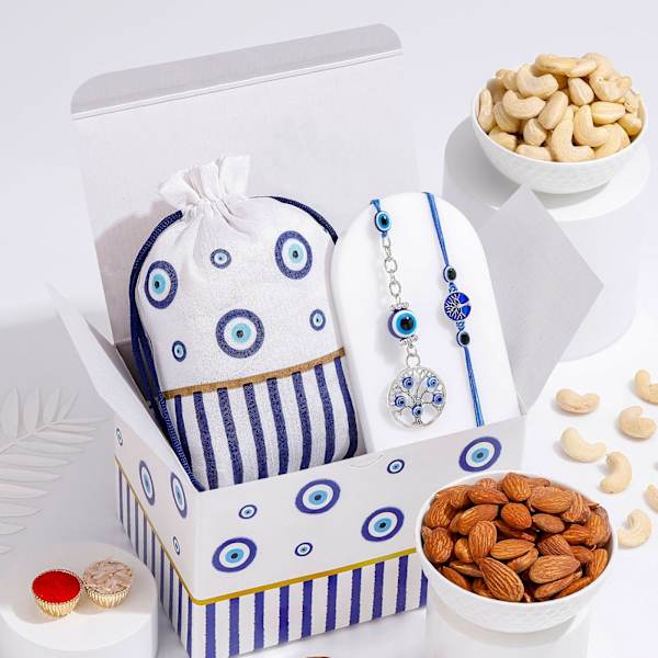 Evil Eye Bhaiya Bhabhi Rakhi Hamper