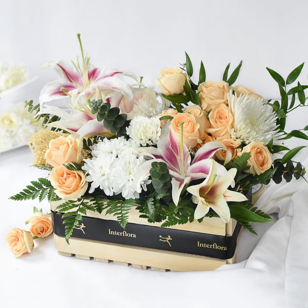 Exotic Flowers in Tray