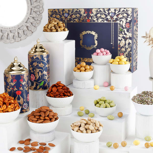Exotic Nuts And Nibbles Gourmet Gift Box