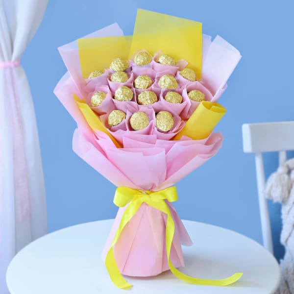 Expressive Pink Chocolate Bouquet
