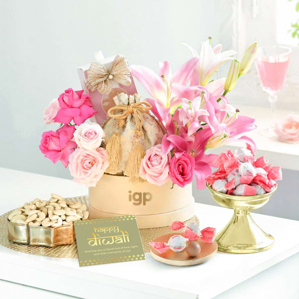 Exquisite Blooms And Treats Diwali Hamper