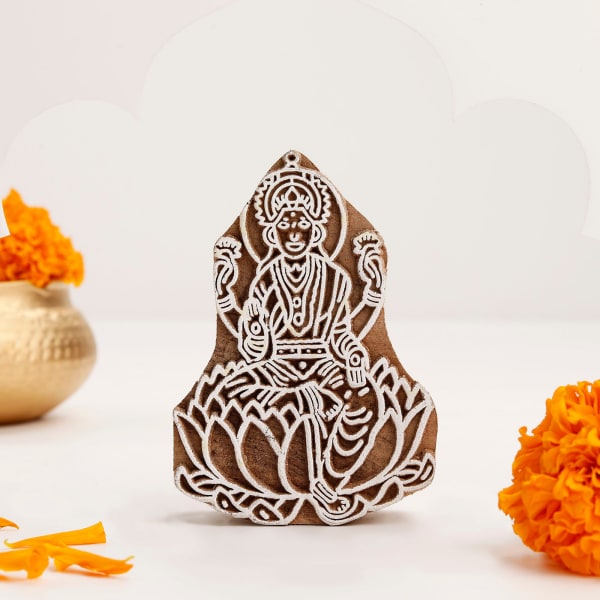 Exquisite Eco-Friendly Wooden Laxmi Ji Idol