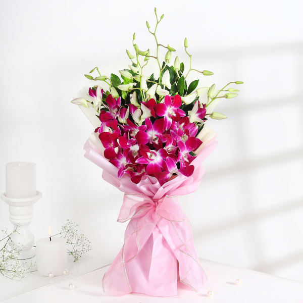 Exquisite Orchid Bloom Bouquet