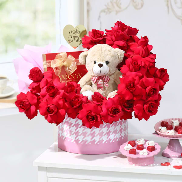 Extravagant Romantic Surprise Valentine's Day Arrangement