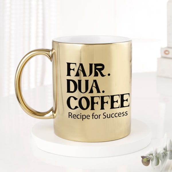 Fajr Dua Coffee Personalized Metallic Mug - Gold