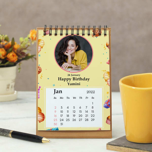 Family Birthdays Personalized Spiral 2022 Desk Calendar