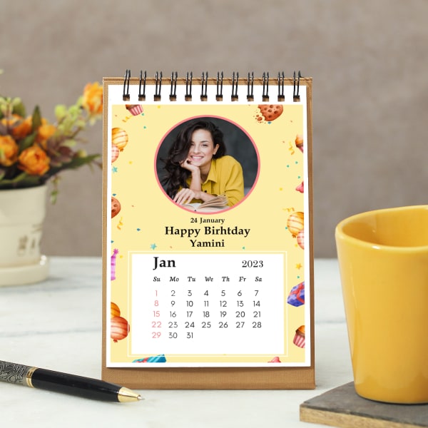Family Birthdays Personalized Spiral 2023 Desk Calendar
