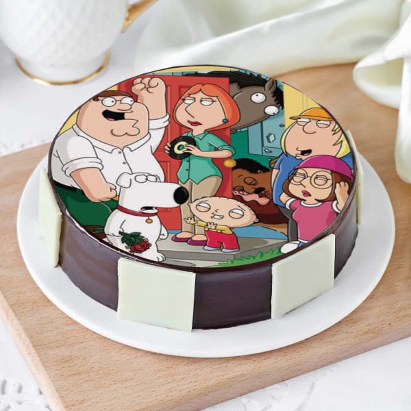 Family Guy Themed Poster Cake (Eggless Half Kg)