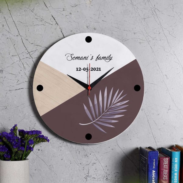 Family Name Personalized Wooden Wall Clock