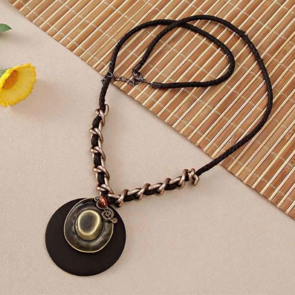 Fashionable Pendant with Leather String