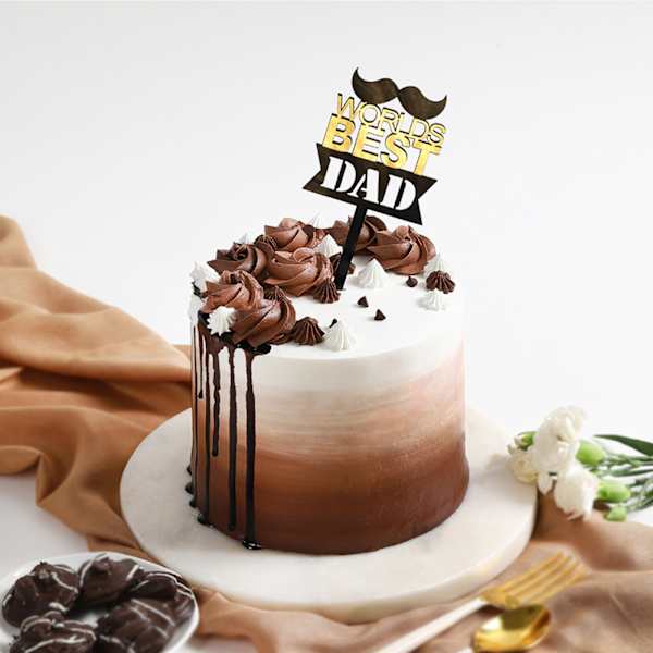 Father's Day Ombre Chocolate Cake
