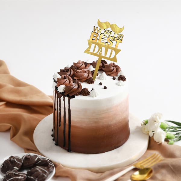 Father's Day Ombre Chocolate Cake (500 gms)