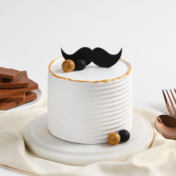 Father's Day Pearly Moustache Mini Cake
