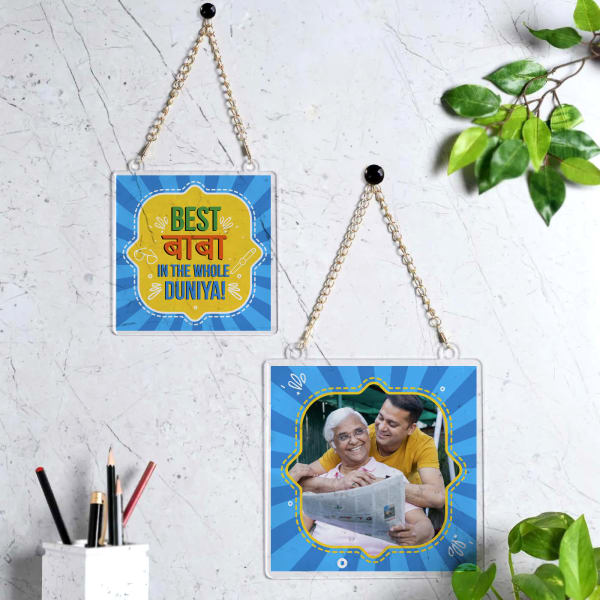 Father's Day Personalized Best Baba Acrylic Frame Set Of 2