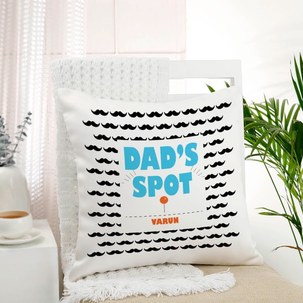 Father's Day Personalized Dad's Spot Cushion