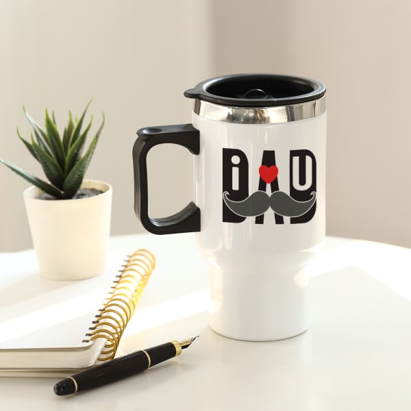 Father's Day Personalized I Love You Dad Travel Mug