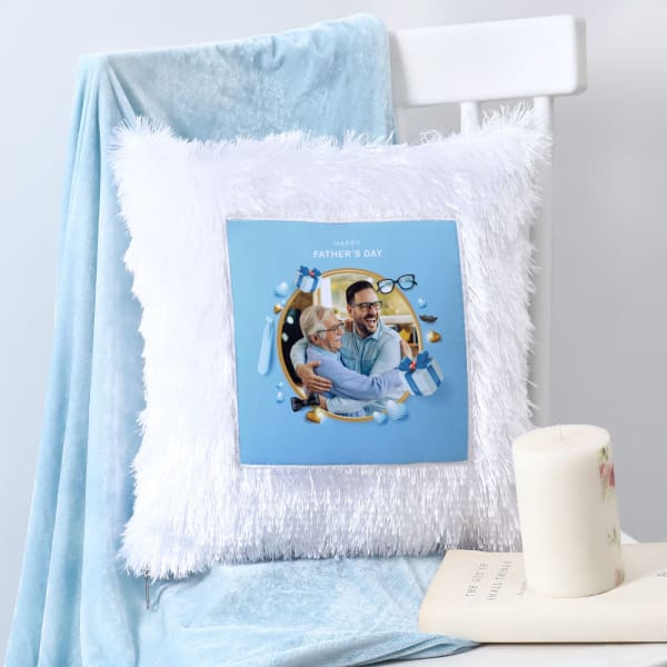 Father's Day Personalized LED Fur Cushion